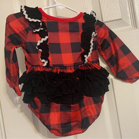 New Buffalo Plaid Holiday Romper - Picture 6 of 7
